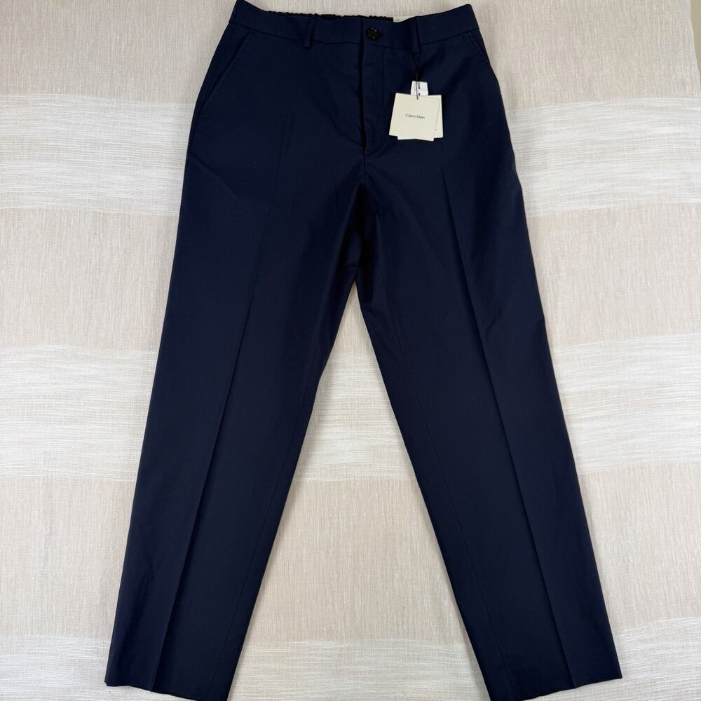 Calvin Klein Men's Navy Sz 32 Pull On‎ Trousers 4LB425G CoolMax Stretch Elastic